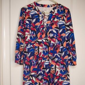 JCrew dress size 6 knee-length with fun, bright pattern